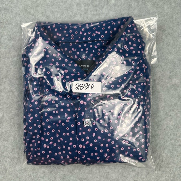 BUGATCHI Shirt Mens XL 8-Way Stretch Oooh Cotton Tech Button Down Floral Print - Picture 15 of 16